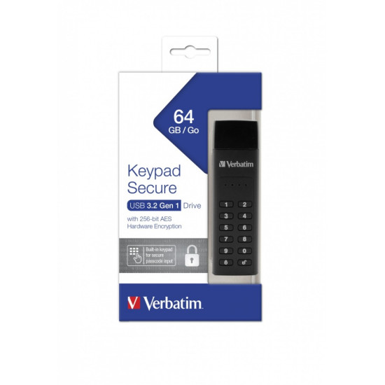 Pendrive 64GB Keypad Secure Szyfrowanie AES 256 Bit, klawiatura 