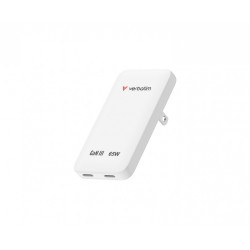Ładowarka Slim Essentials GaN 65W 2x USB-C US/UK/UE biała 