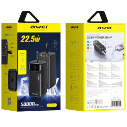 Powerbank 50000mAh 22,5W PA-107 PD 3xUSB 