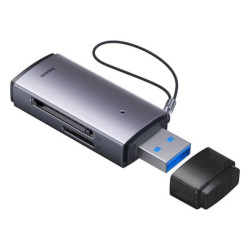 Czytnik kart USB 3.0 SD + microSD szary