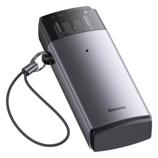 Czytnik kart USB 3.0 SD + microSD szary