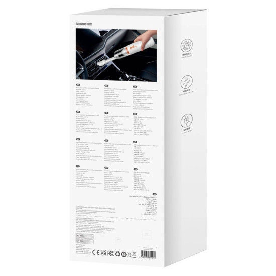 Odkurzacz samochodowy 6000Pa 80W biały 