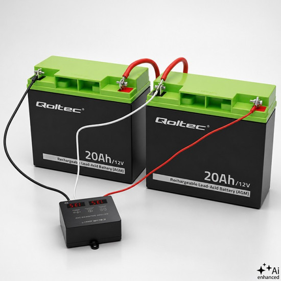 Balanser napięcia 24V do akumulatorów 2x12V | 5A | AGM GEL LiFePO4 | LED 