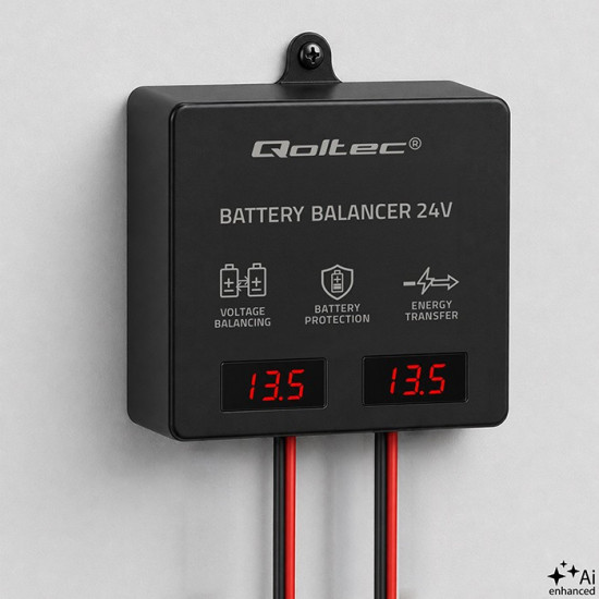Balanser napięcia 24V do akumulatorów 2x12V | 5A | AGM GEL LiFePO4 | LED 