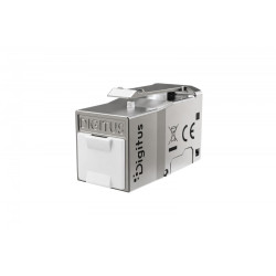 Moduł (gniazdo) Keystone RJ45 (8P8C) kat.6, STP ekranowany, beznarzędziowy, zaślepka przeciwpyłowa