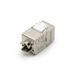 Moduł (gniazdo) Keystone RJ45 (8P8C) kat.6A, STP, ekranowany, beznarzędziowy, osłona przeciwpyłowa