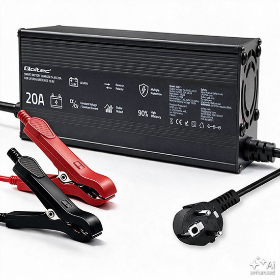 Ładowarka do akumulatora LiFePO4 12V | 20A | PF 0.9 | LED 