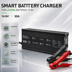 Ładowarka do akumulatora LiFePO4 12V | 30A | PF 0.9 | LED 