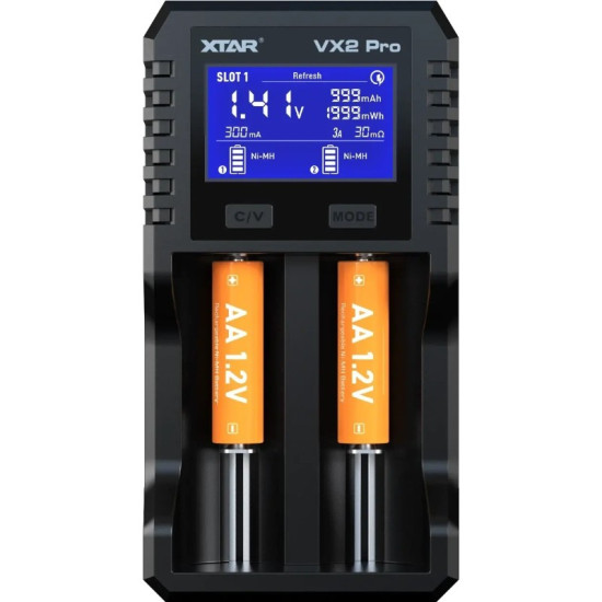 Ładowarka do akumulatorów Li-ion, Li-FePO4, NI-MH XTAR VX2PROKT
