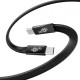 Kabel USB C - USB C 1m płaski czarny