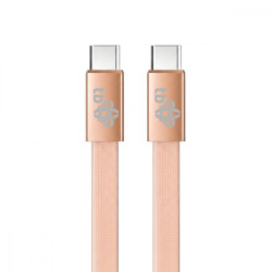 Kabel USB C - USB C 1m płaski brzoskwiniowy