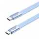 Kabel USB C - USB C 1m płaski błękitny