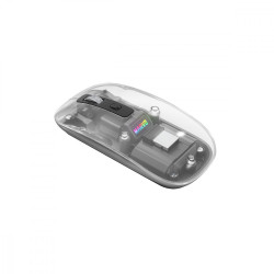 Mysz biurowa PRISM 20W bezprzewodowa transparentna 