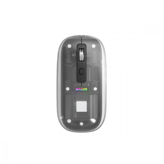 Mysz biurowa PRISM 20W bezprzewodowa transparentna 