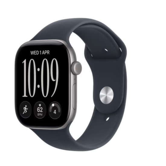 Watch seria 12 GPS, koperta 42 mm z aluminium w kolorze gwiezdnej szarości pasek sportowy w kolorze granatu - rozmiar S/M 