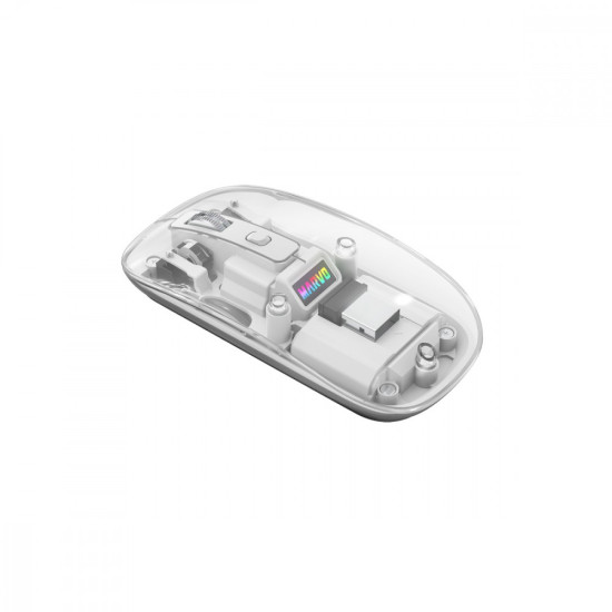 Mysz biurowa PRIS M B10 wireless biała 