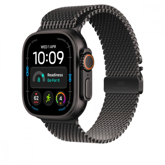 Bransoleta mediolańska z tytanu w kolorze czarnym do koperty 49 mm - rozmiar M