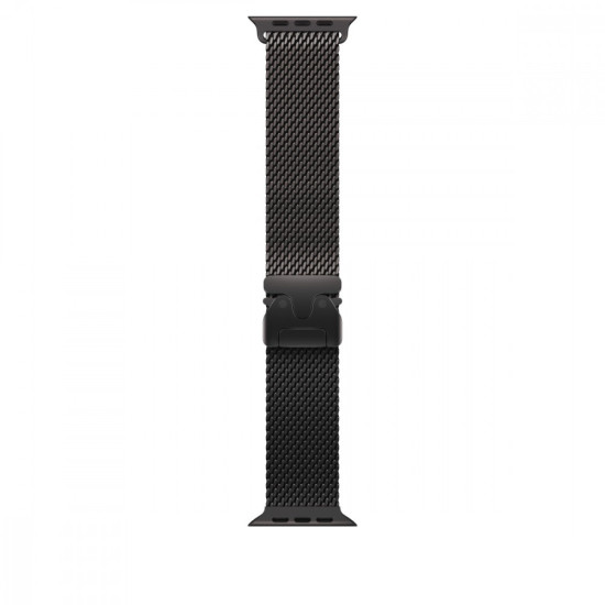 Bransoleta mediolańska z tytanu w kolorze czarnym do koperty 49 mm - rozmiar M