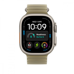 Pasek Ocean w kolorze półprzezroczystej algi do koperty 49 mm - elementy z tytanu w kolorze naturalnym