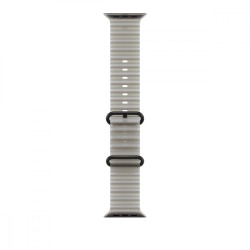 Pasek Ocean w kolorze półprzezroczystej szarości do koperty 49 mm - elementy z tytanu w kolorze czarnym