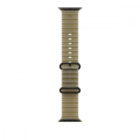 Pasek Ocean w kolorze półprzezroczystej algi do koperty 49 mm - elementy z tytanu w kolorze czarnym