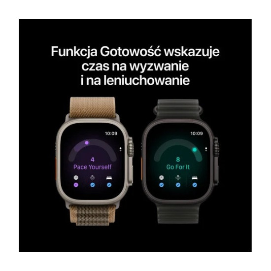 Smartwatch Watch Ultra 4 GPS + Cellular, koperta 49mm z tytanu w kolorze naturalnym, opaska Alpine w kolorze pustynnym - rozmiar M