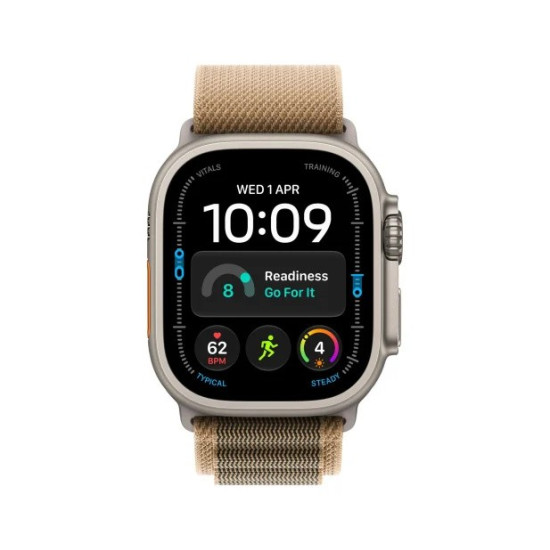 Smartwatch Watch Ultra 4 GPS + Cellular, koperta 49mm z tytanu w kolorze naturalnym, opaska Alpine w kolorze pustynnym - rozmiar L