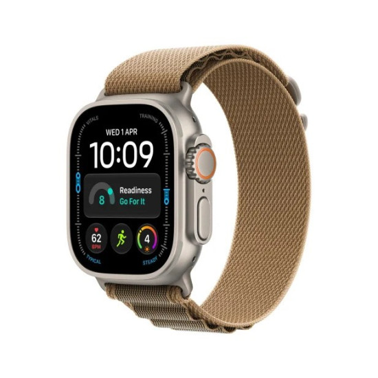 Smartwatch Watch Ultra 4 GPS + Cellular, koperta 49mm z tytanu w kolorze naturalnym, opaska Alpine w kolorze pustynnym - rozmiar L