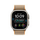 Smartwatch Watch Ultra 4 GPS + Cellular, koperta 49mm z tytanu w kolorze naturalnym, opaska Trail w kolorze piaskowym - rozmiar M/L