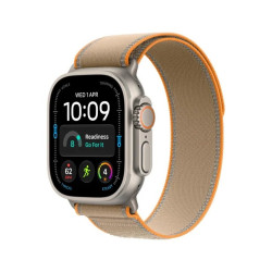 Smartwatch Watch Ultra 4 GPS + Cellular, koperta 49mm z tytanu w kolorze naturalnym, opaska Trail w kolorze piaskowym - rozmiar M/L