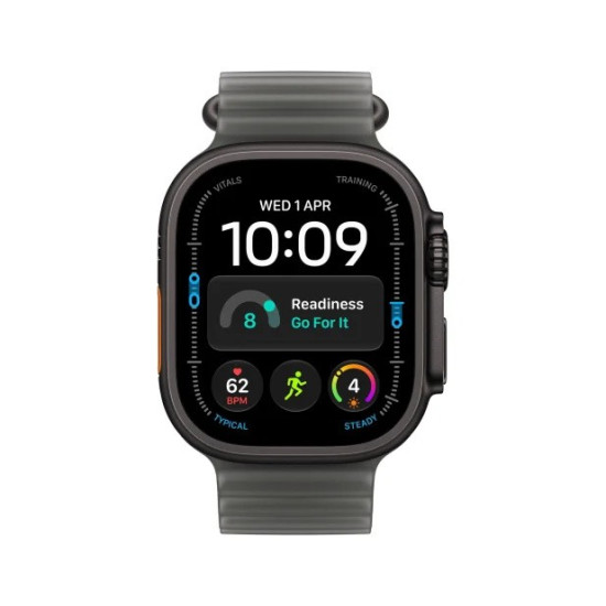 Smartwatch Watch Ultra 4 GPS + Cellular, koperta 49mm z tytanu w kolorze czarnym, pasek Ocean w kolorze półprzezroczystej czerni