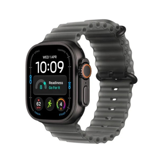 Smartwatch Watch Ultra 4 GPS + Cellular, koperta 49mm z tytanu w kolorze czarnym, pasek Ocean w kolorze półprzezroczystej czerni