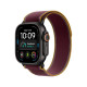 Smartwatch Watch Ultra 4 GPS + Cellular, koperta 49mm z tytanu w kolorze czarnym, opaska Trail w kolorze burgunda - rozmiar M/L