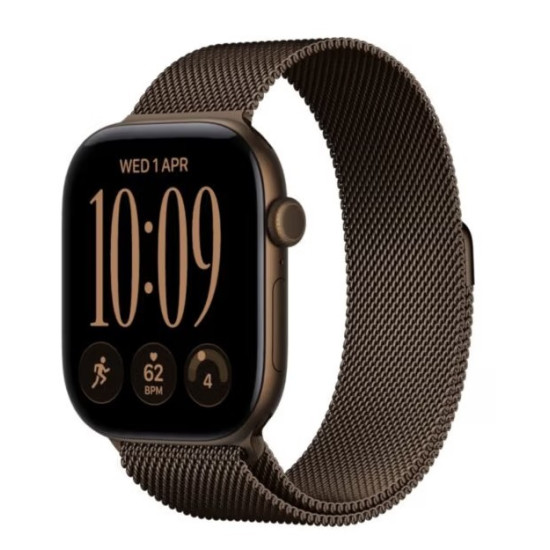  Watch seria 12 GPS+Cellular, koperta 42 mm z aluminium w kolorze ciemny brąz, bransoleta mediolańska w kolorze ciemnego brązu