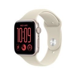 Smartwatch Watch SE 3 GPS, koperta 44mm z aluminium w kolorze księżycowej poświaty, pasek sportowy w kolorze piaskowym - rozmiar S/M