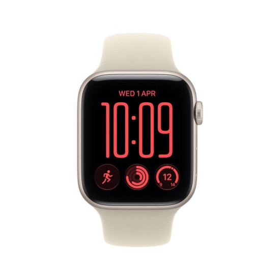 Smartwatch Watch SE 3 GPS + Cellular, koperta 40mm z aluminium w kolorze księżycowej poświaty, pasek sportowy w kolorze piaskowym - rozmiar S/M