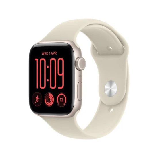 Smartwatch Watch SE 3 GPS + Cellular, koperta 40mm z aluminium w kolorze księżycowej poświaty, pasek sportowy w kolorze piaskowym - rozmiar S/M