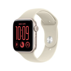 Smartwatch Watch SE 3 GPS + Cellular, koperta 44mm z aluminium w kolorze księżycowej poświaty, pasek sportowy w kolorze piaskowym - rozmiar S/M