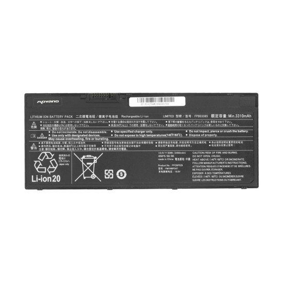 Bateria FPB0338S do Fujitsu LifeBook U758 - 3490 mAh (50 Wh)