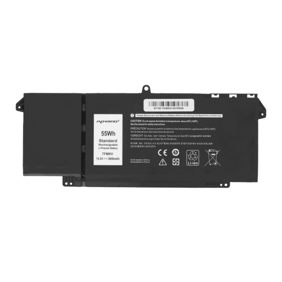 Bateria 7FMXV do Dell Latitude 5320 7320 7420 7520 - 3600 mAh (55 Wh)