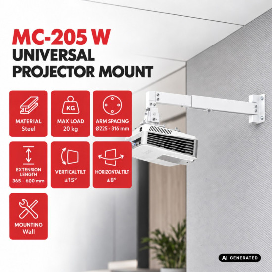 Uchwyt naścienny do projektora MC-205 W 