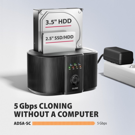 Stacja dokująca, USB 3.2 Gen 1 - 2x SATA 6G 2.5