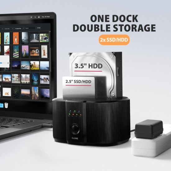 Stacja dokująca, USB 3.2 Gen 1 - 2x SATA 6G 2.5