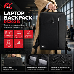 Plecak/torba na laptopa czarny, RS203 B 