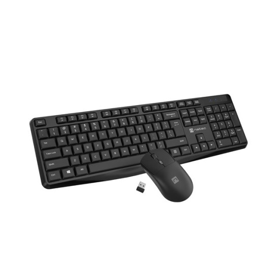 Zestaw 2w1 Squid Plus US czarny klawiatura + mysz laserowa bezprzewodowa 