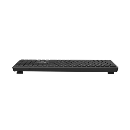 Klawiatura Tang US bezprzewodowa BT + 2.4GHz cicha Slim czarna 
