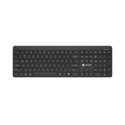 Klawiatura Tang US bezprzewodowa BT + 2.4GHz cicha Slim czarna 
