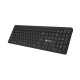 Klawiatura Tang US bezprzewodowa BT + 2.4GHz cicha Slim czarna 