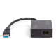 Karta sieciowa USB 3.0 typ A na Gigabit SFP, adapter światłowodowy 1000 Mb/s, moduł SFP sprzedawany osobno