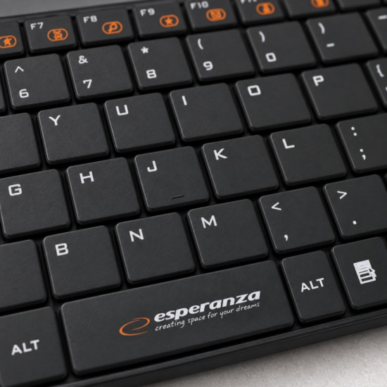 ZESTAW BEZPRZEWODOWY KLAWIATURA SLIM + MYSZ 2,4 GHz EK122K LIBERTY CZARNY 